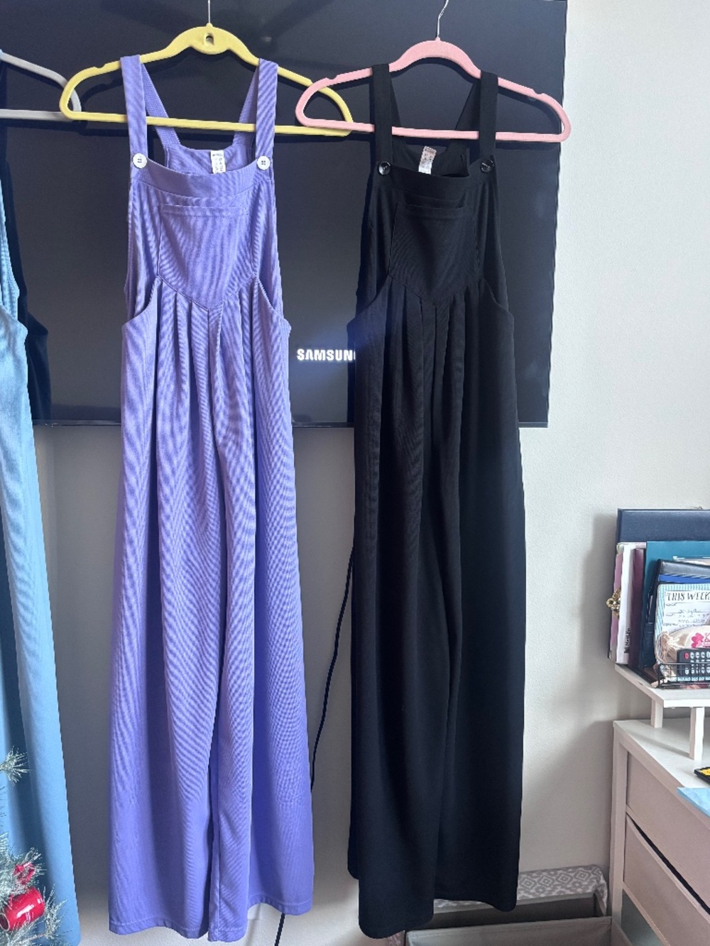 Halara Long Pant Overalls - Black, Blue